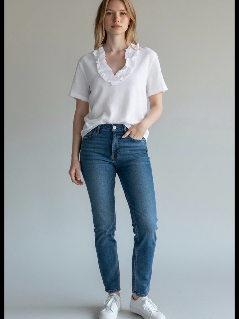 Talbots Pure Irish Linen White Top Size S